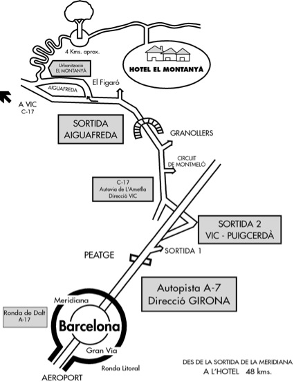 Mapa al hotel